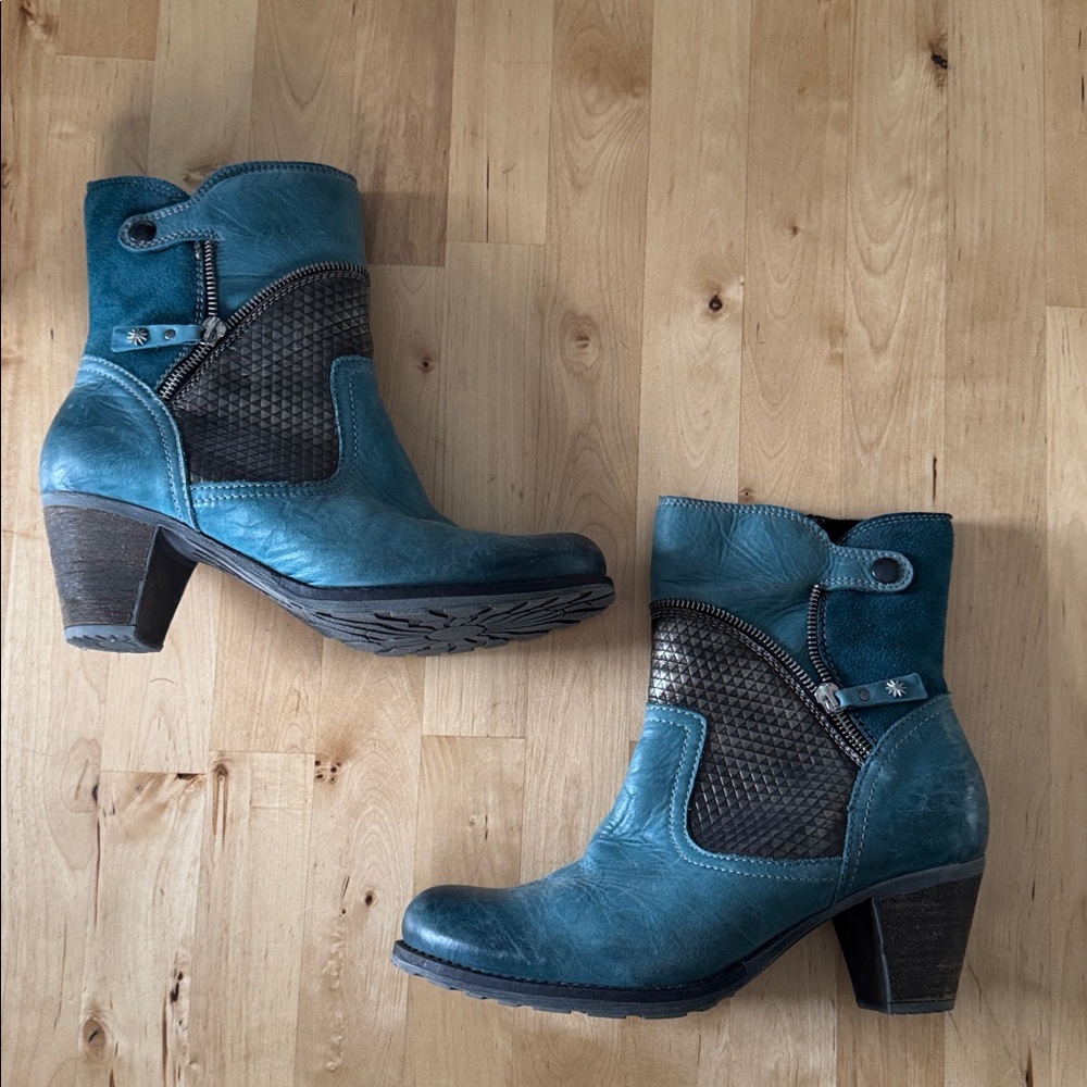 Dromedaris Fabiana Blue Western Leather Boots